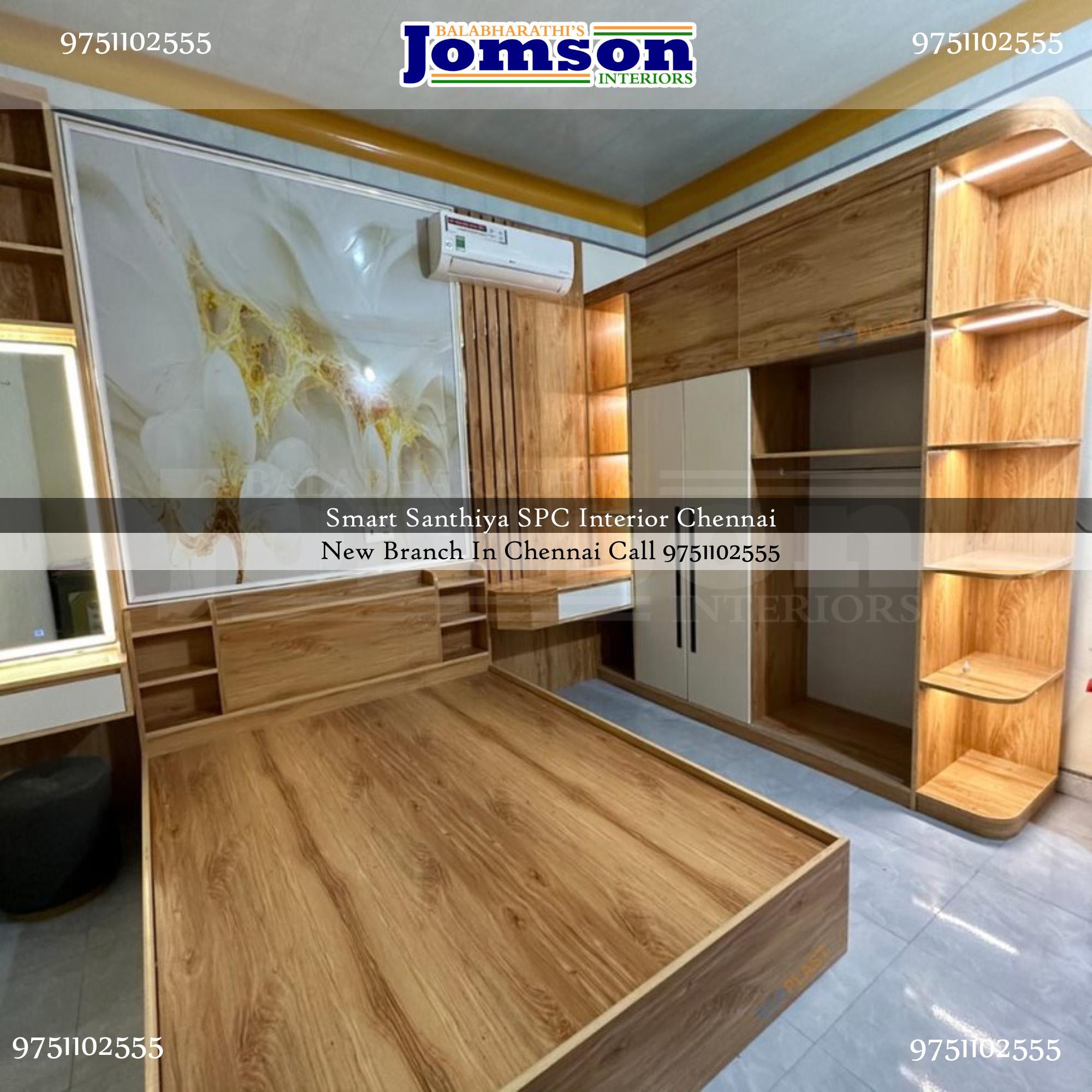 SPC Wardrobe Design In Chennai Call 9751102555